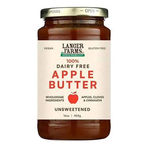 Langer Farms Unsweetened Apple Butter, Packaging May Vary, 16 Ounce (Pack of 1)