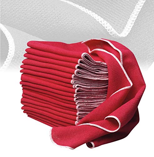 Griot's Garage Microfiber Shop Towels for Car Cleaning and Detailing, Lint-Free, Ultra-Absorbent Wash Cloths, 13" x 15", Pack of 20, Red, 14875