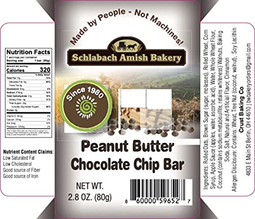Schlabach Amish Bakery Soft & Chewy Granola Bars (Peanut Butter Chocolate Chip)
