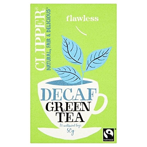 Clipper Fairtrade Decaf Green Tea 26 per pack - Pack of 2