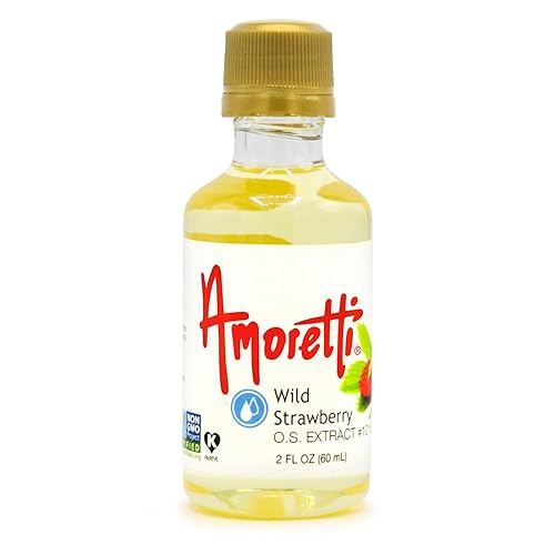 Amoretti - Wild Strawberry Extract Oil Soluble 2 oz - Highly Concentrated & Perfect For Pastry or Savory applications, Preservative Free, Vegan