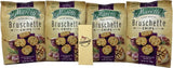 All Natural Bruschette Bruschetta Vegan Cracker Bruschettini Chips 4 PACK (5oz, Roasted Garlic)