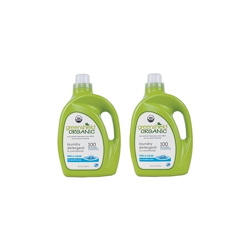 GreenShield Laundry Detergent, Free & Clear Org, 100 Ounce (Pack of 2)