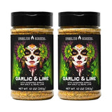 Spanglsh Asadro Garlic & Lime Seasoning 2 Pack, 10 oz Bottles, Zesty Citrus Garlic Spice Blend with Jalapeño for Chicken, Seafood, Meat & Vegetables