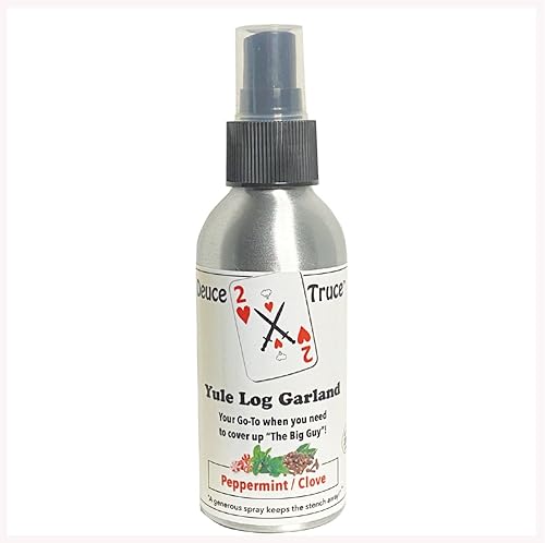 Deuce Truce - Peppermint and Clove (Yule Log Garland) - 4 fl oz - Before Your Go Toilet Spray - Strong, Effective, Easy to Use
