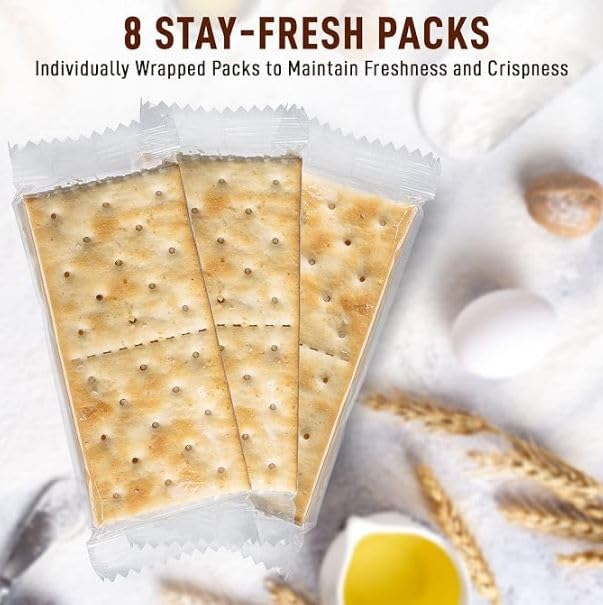Simply Saltines - Saltine Crackers Individually Wrapped Crackers - Saltine Crackers Unsalted - Light and Crispy Oven-Baked Soup Crackers, Ready