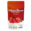 Hibiscus Dried Cut Flowers , 4 oz , Te De Jamaica , Flor De Jamaica , Hibiscus Tea , Resealable Bag , Product From Egypt , Packaged in the USA (4 oz.)