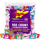 ZOTZ Fizzy Sour Candy Bulk - Retro Italian Hard Candy Individually Wrapped - Classic Nostalgic 7 Assorted Flavors Cherry, Watermelon, Strawberry, Blue