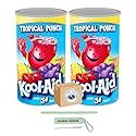 Global Basics Kool Aid Tropical Punch Flavored Powdered Drink Mix | Pack of 2 | 82.5 oz Per Canister - 165 oz TOTAL | Includes A Global Basics