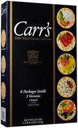 Carr's Table Water Cracker Selection, 6 Packages of 3 Varieties Inside, 1lb 9.5 oz. Box-SET OF 4
