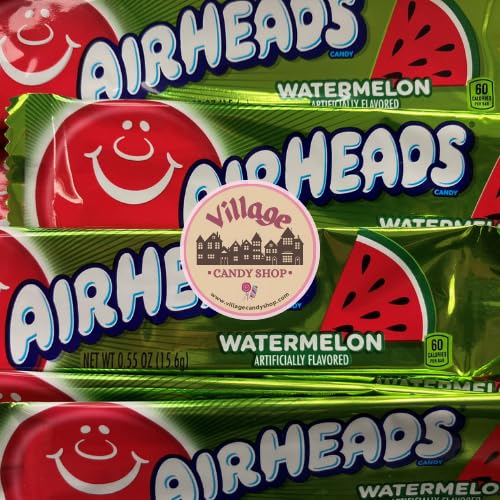 Airheads Candy Full Size Bars - 12 Count (Watermelon Green)