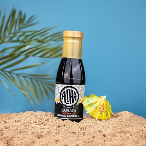 Aloha Shoyu - Tamari Soy Sauce - Darker, Umami-Forward Flavor - Made in Hawaii - 12 oz. Bottle