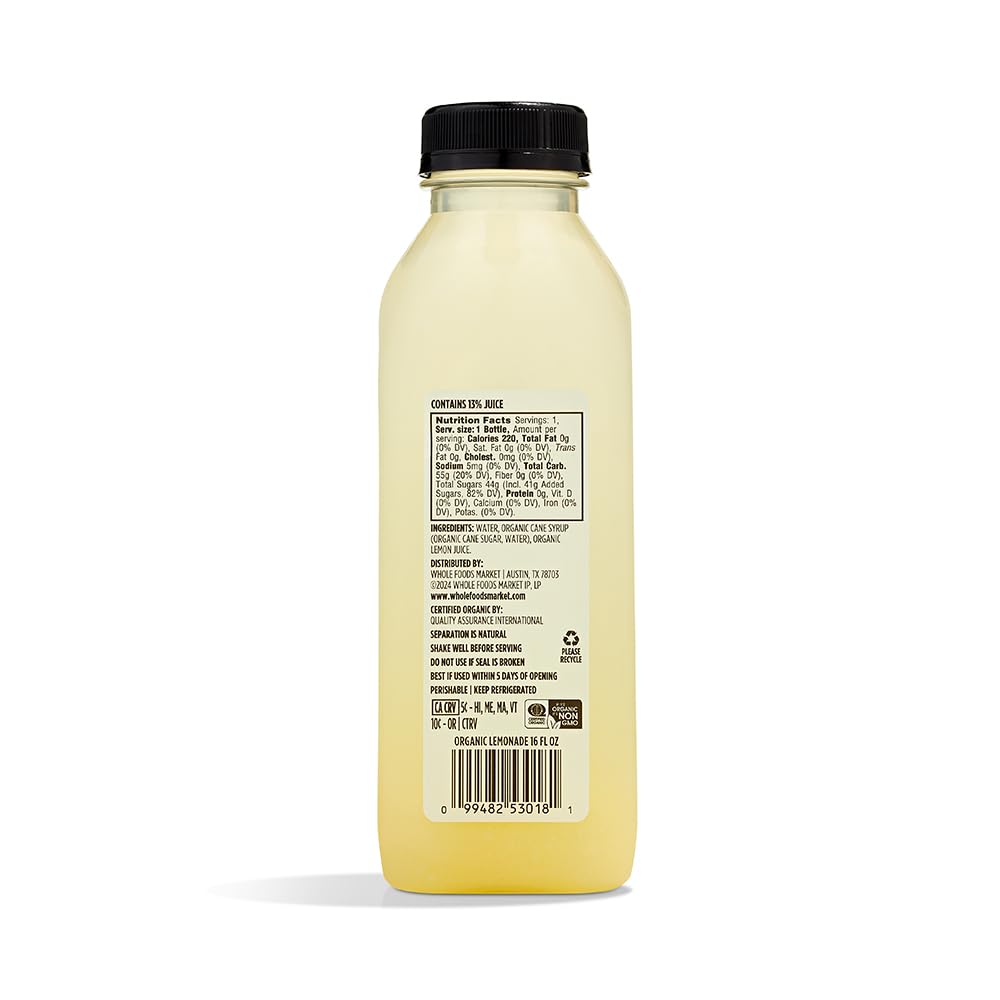 Whole Foods Market Organic Lemonade, 16 FZ