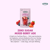 VIVID KITCHEN | Mixed Berry Ade Pouch drinks - Zero Sugar, Zero Calories | Korean Convenience Store Drink | No Artificial Preservatives or Corn Syrup