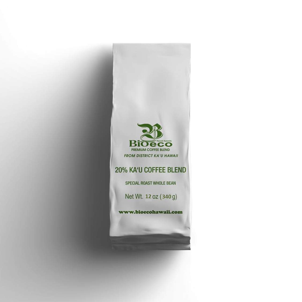 KA'U COFFEE BLEND WHOLE BEANS (MEDIUM DARK ROAST, 12 OZ)