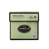 Smith Teamaker Spring Greens No. 8, Mao Feng Green Tea, Caffeinated, Sugar-Free, Sustainably Grown Full Leaf Green Tea, 15 Sachets, 1.3oz each