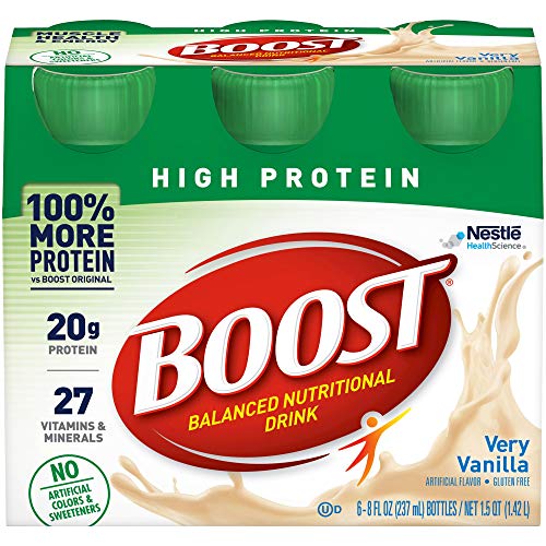 BOOST High Protein Balanced Nutritional Drink, Very Vanilla, 8 Ounce Bottle (Pack of 24)