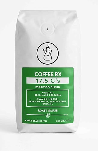Coffee Rx - 17.5 G's Espresso Blend Whole Coffee Beans, 12 oz.