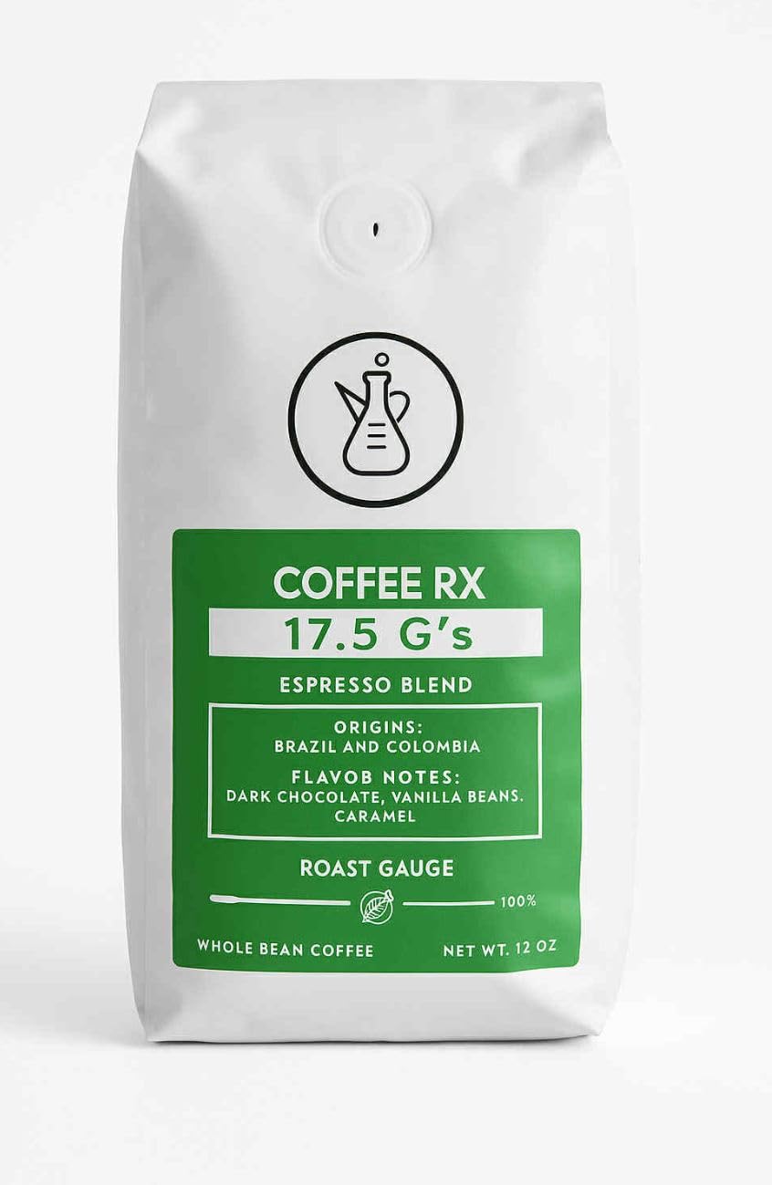 Coffee Rx - 17.5 G's Espresso Blend Whole Coffee Beans, 12 oz.