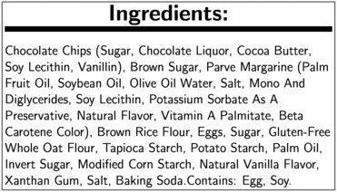 Davids Gluten Free Chocolate Chip Cookie Dough, 1.5 Ounce -- 120 per case.