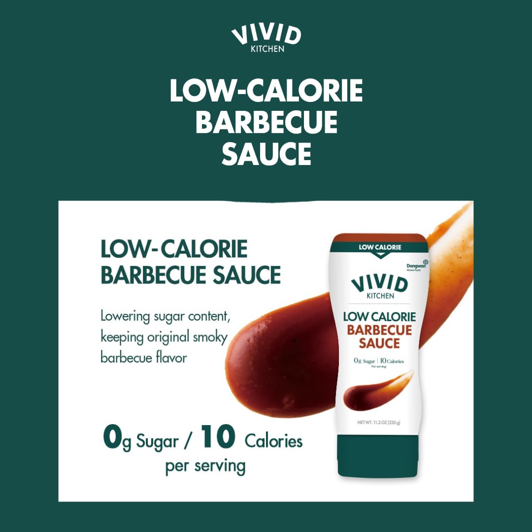VIVID KITCHEN Korean Barbecue Sauce - 2-Pack (11.33 oz Each) - Low-Calorie, No Preservatives - Sweet & Smoky Flavor - Ideal for Grilling, Marinating