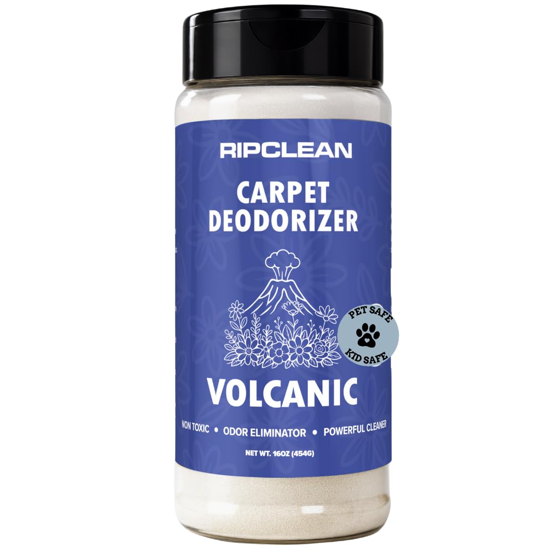 Ripclean Carpet Deodorizer & Freshener Cleaning Powder, Odor Eliminator for Strong Odors & Homes w/Pets, Safe around Kids & Pets, Use on Carpet, Rugs