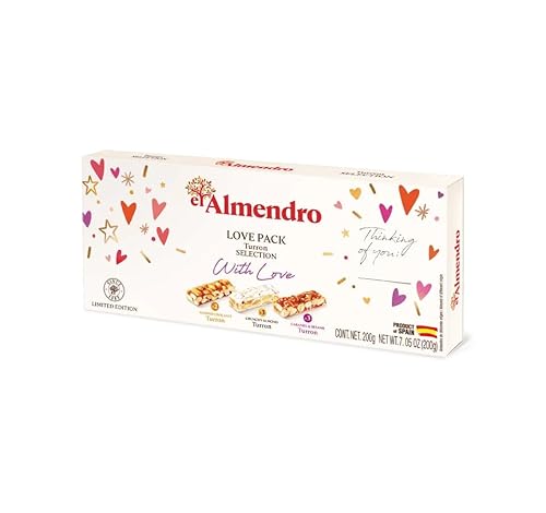 Nougat Candy By El Almendro Limited Edition Turrones, Im Sorry Gifts For Her, I love You, Thinking Of You, Assorted Turron Duro, Crunchy Almond