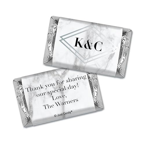 Wedding Favors for Guests 100ct Personalized Wrappers for Miniatures (100 Count) Bridal Shower Favors for Guests