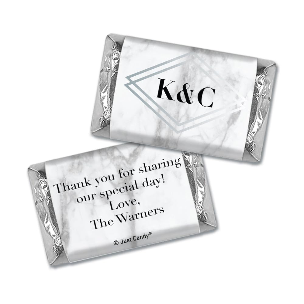 Wedding Favors for Guests 100ct Personalized Wrappers for Miniatures (100 Count) Bridal Shower Favors for Guests