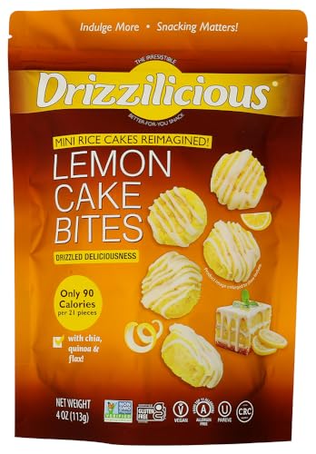 Drizzilicious Lemon Cake Bites Mini Rice Cakes, 4 OZ