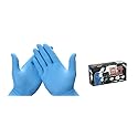 Grease Bully Nitrile Gloves - Powdered - Textured - Blue - 6mil - Case of 1000 Gloves - 10 Boxes (Small)
