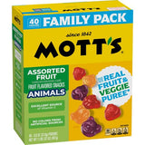 Mott's Fruit Flavored Snacks, Animals Assorted Fruit, Gluten Free Snack, Family Pack, 40 Ct, 32 oz