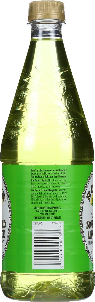 Rose's West india Sweetened Lime Juice 25 Fl Oz 1 Pack by Rose's