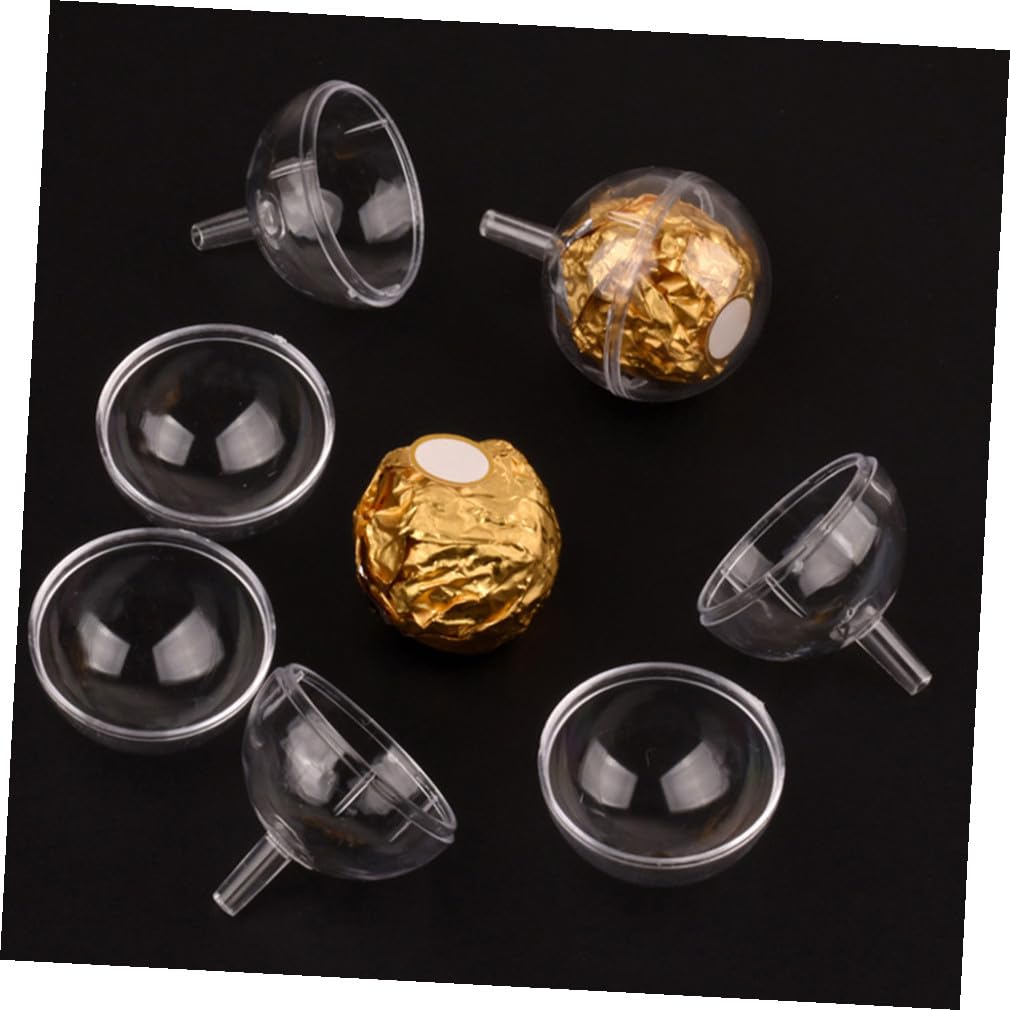Beatifufu Plastic Candy Wrapper Balls 100pcs Hollow Wrapper Balls for Decorative Cups
