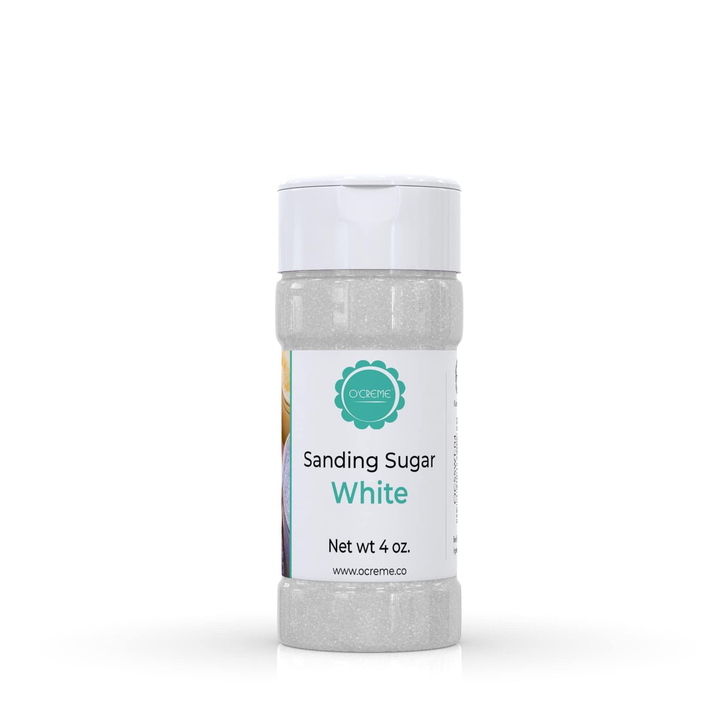 O’Creme Sanding Sugar for Cookie Decorating - Eye-Catching White Sugar Crystals for Unique Cake Toppings - Extra Sugar for Cake Toppings, Cupcakes
