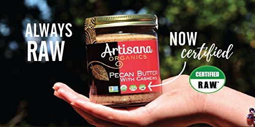 Artisana Organics Raw Pecan Butter with Cashews - No Sugar Added, Just Two Ingredients - Vegan, Paleo and Keto Friendly, Non-GMO, 9oz Jar