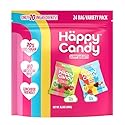Mini Gummy Candy Variety Pack 24 Count 0.7 oz Bags Big Apple & Italian Summer 70% Less Sugar Vegan Non GMO Gluten Free No Alternative Sweeteners Kids