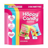 Mini Gummy Candy Variety Pack 24 Count 0.7 oz Bags Big Apple & Italian Summer 70% Less Sugar Vegan Non GMO Gluten Free No Alternative Sweeteners Kids