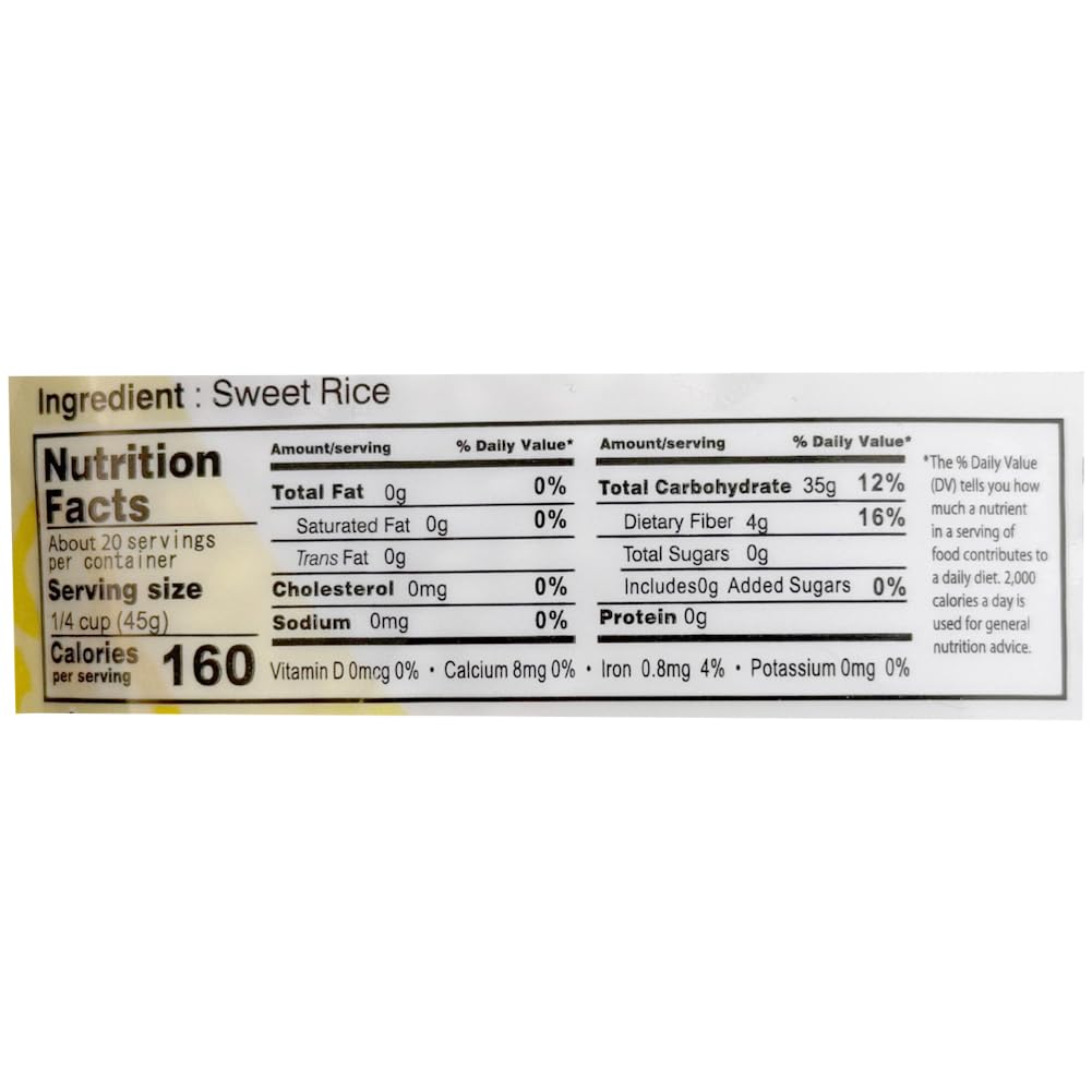Sweet Rice Sticky Rice Glutinous Short Rice Rich in Fibers ?? 2LB Chapssal