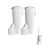 2 Packs Toilet Wand Caddy Holder (Holder Only, No Wand), Disposable Brush Kit, Stand Toilet Cleaning Starter Kit, Wall Mounted Storage Caddy.