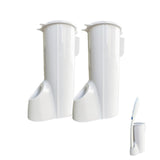 2 Packs Toilet Wand Caddy Holder (Holder Only, No Wand), Disposable Brush Kit, Stand Toilet Cleaning Starter Kit, Wall Mounted Storage Caddy.