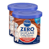 Pillsbury Zero Sugar Creamy Supreme Chocolate Fudge Flavored Premium Frosting, 15 oz - Palatize Pack of 2