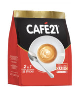 6 Pack Cafe21 - 2 in 1 Instant Coffeemix No Sugar Added (6 x 25 Sachets) Free Express Delivery