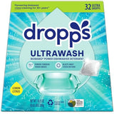 Dropps UltraWash Dishwasher Detergent Pods, Lemon Citrus (32 Ct) - Cuts Grease & Stuck-On Food | Sparkling Dishes & Glasses | Residue-Free | Clean