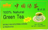 CHINESE PREMIUM GREEN TEA (100 BAG each Box) Royal King Brand (Pack of 3) (3)