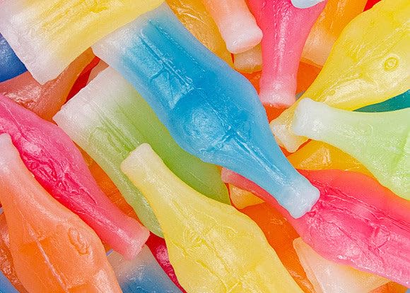 Mother Bears Candy, Wax Sip Bottles Candy, Assorted Flavors, 1 Pound Bag