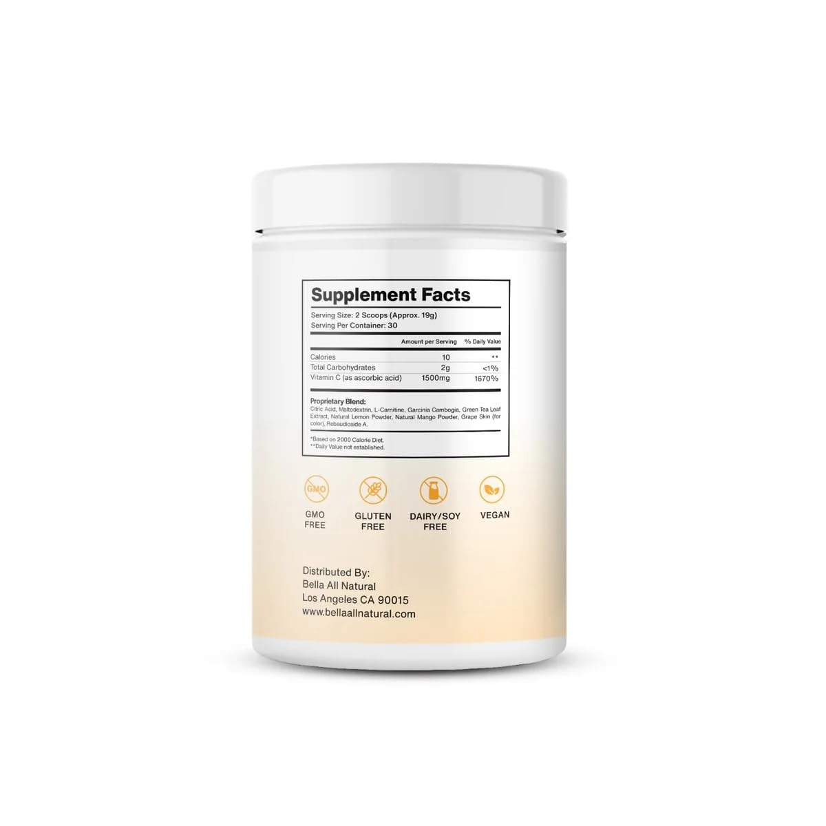 Bella All Natural Skinny Lemonades (19.75 Ounce, Mango)