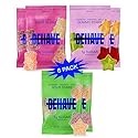 BEHAVE Low Sugar Gummy Candy (The Everything Pack, 6 Pouches) | Keto, Diabetic Friendly, High Fiber, Gluten-Free & Non-GMO