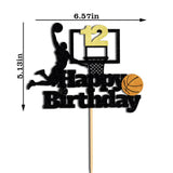 Basketball Happy 12th Birthday Cake Topper-Basketball Themed Birthday Party Cake Decoration-12 Years Birthday Party Supplies (12th)