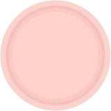 Pale Pink Round Plates, 7" (20-Pack) - Elegant & Sturdy Paper Plates, Perfect for Parties & Celebrations